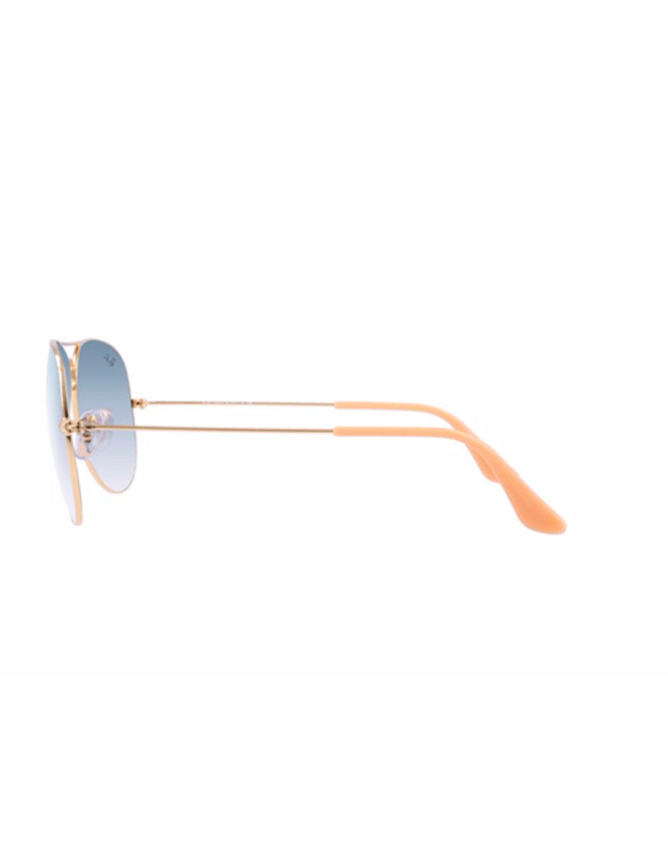 LENTE DE SOL RAY BAN RB3025 001 3F 58MM DORADO LENTE AZUL