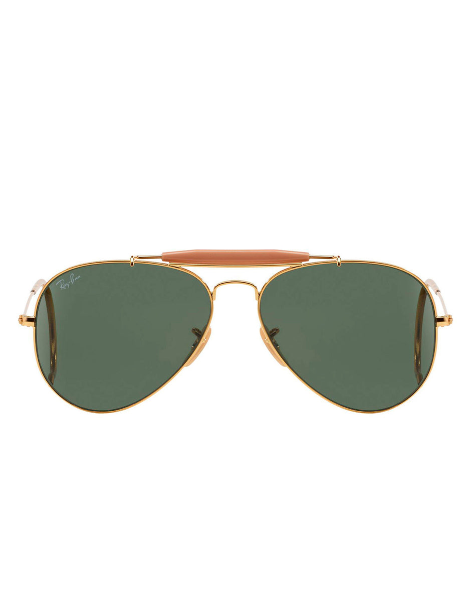 LENTES DE SOL RAY BAN OUTDOORSMAN RB3030 L0216 58MM DORADO/ VERDE CLASICO