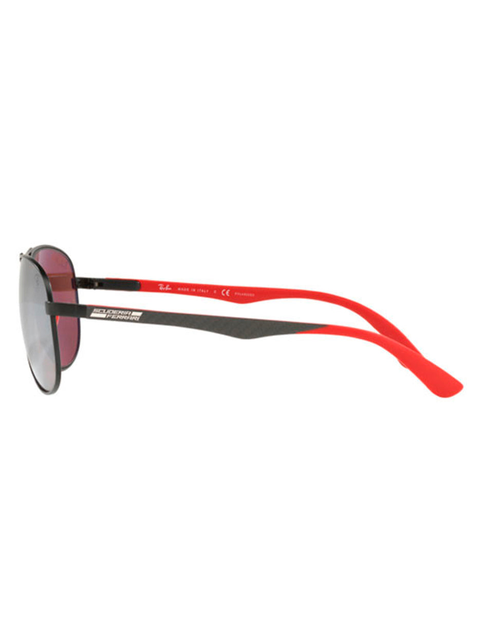 LENTES DE SOL POLARIZADOS RAY BAN FERRARI RB8313M F002H2 61MM NEGRO PLATA