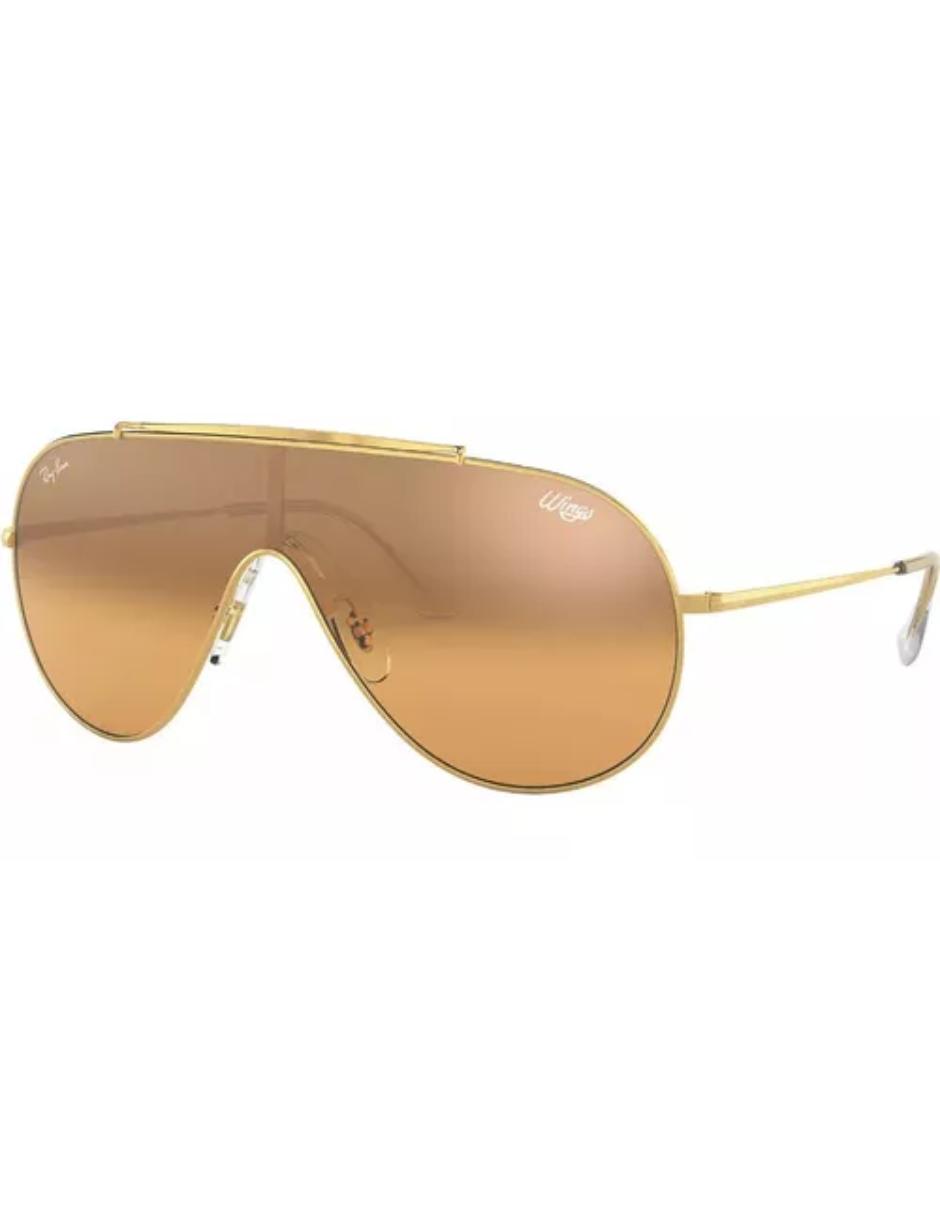 LENTE DE SOL RAY BAN WINGS RB3597 9050Y1 33MM DORADO