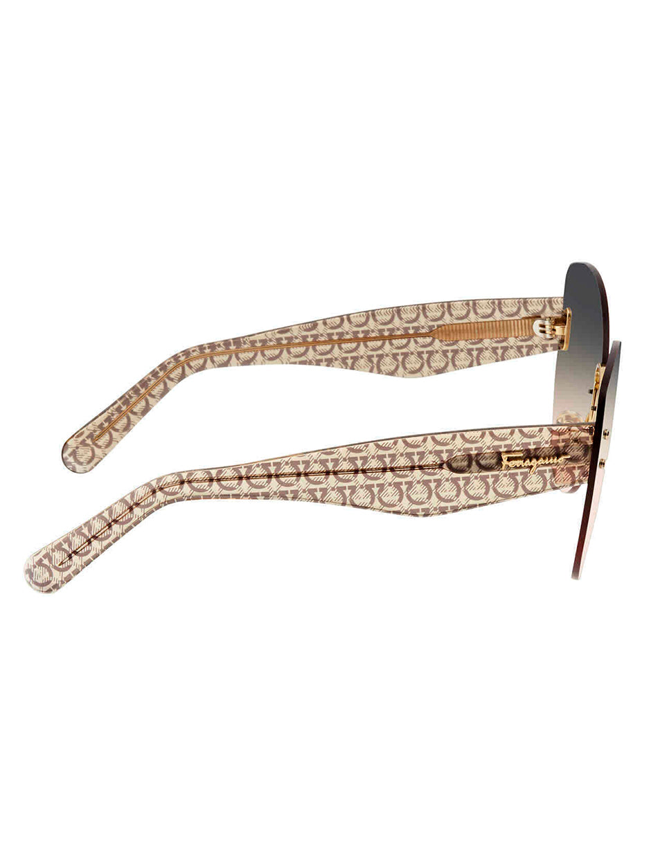 LENTE DE SOL SALVATORE FERRAGAMO SF208S 706 65MM GOLD/BLUE