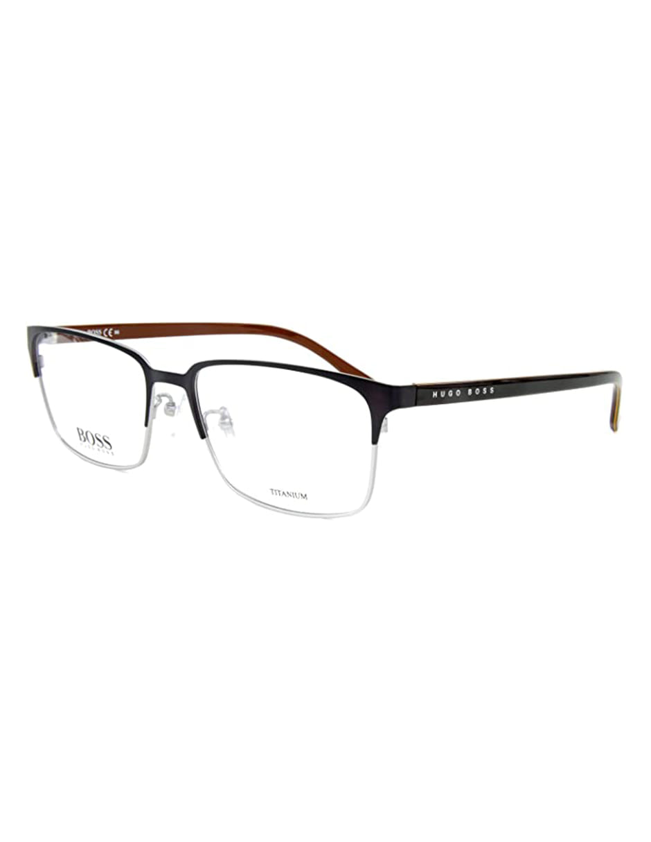 ARMAZON OFTALMICO BOSS BOSS 0808/F QIU MARRON OSCURO/PLATEADO