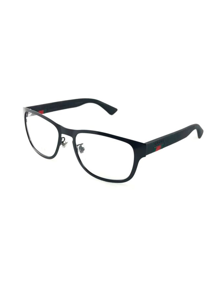 ARMAZON GUCCI GG0175O 001 54-17 PLATEADO CON NEGRO