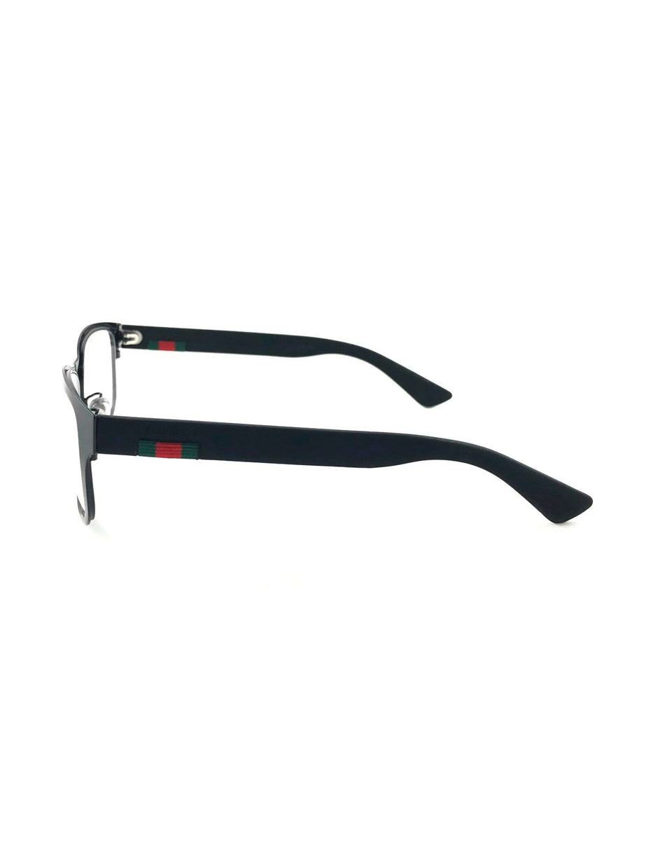 ARMAZON GUCCI GG0175O 001 54-17 PLATEADO CON NEGRO