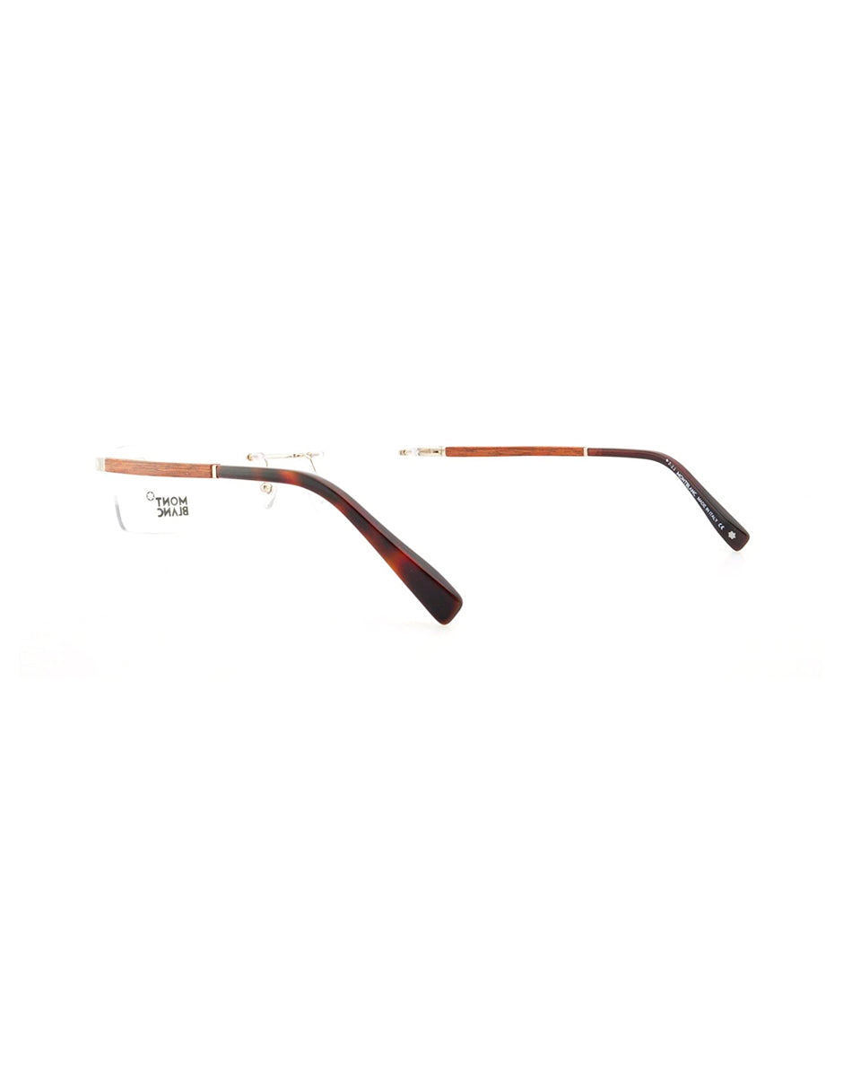 ARMAZON OFTALMICO MONT BLANC MB0390 016 56MM CAFE PLATA