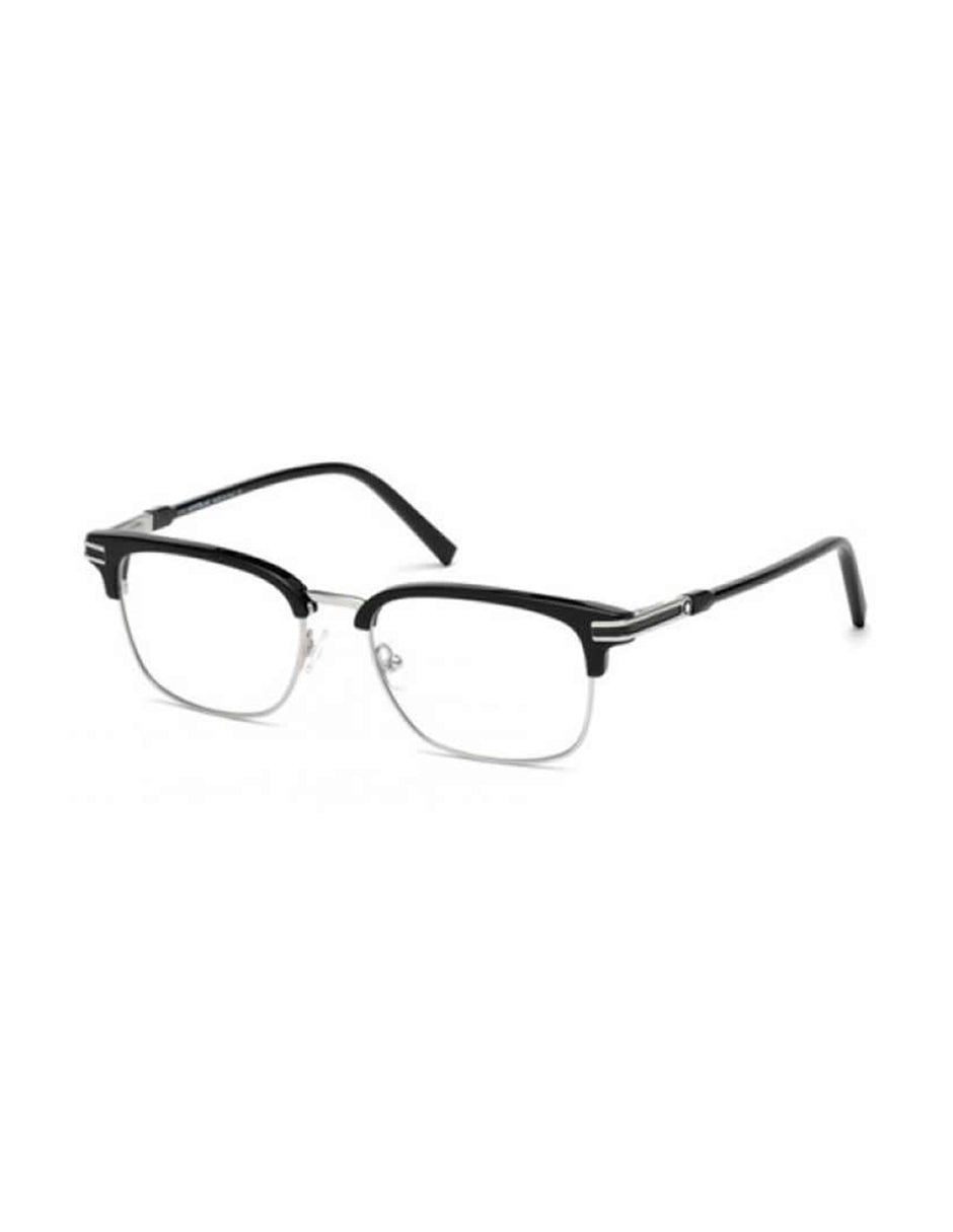 ARMAZON OFTALMICO MONT BLANC MB0669F 001 53MM NEGRO PLATA