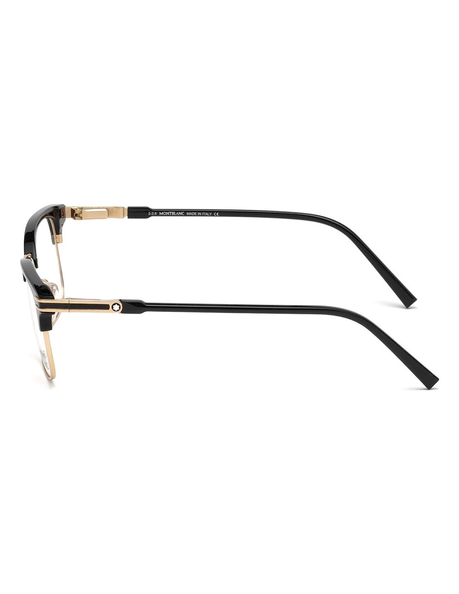 ARMAZON OFTALMICO MONT BLANC MB0669F A01 53MM NEGRO ORO