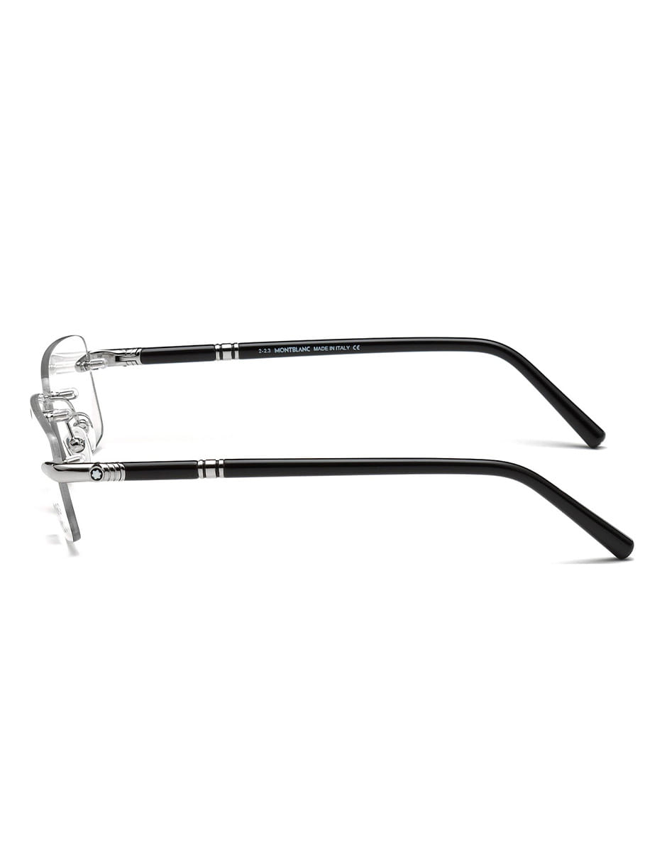 ARMAZON OFTALMICO MONT BLANC MB0476 016 57MM PLATA NEGRO