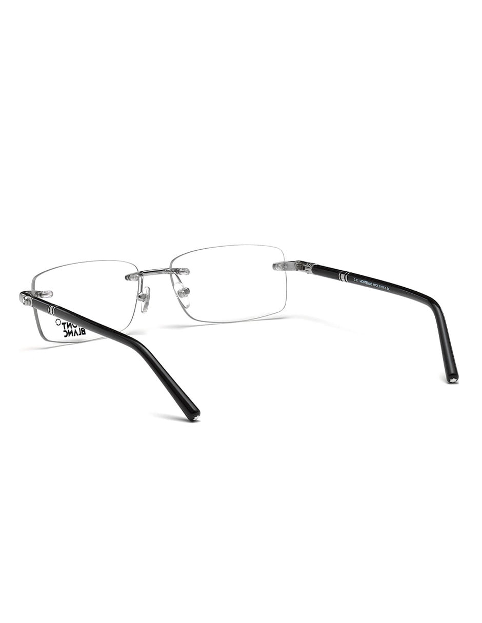 ARMAZON OFTALMICO MONT BLANC MB0476 016 57MM PLATA NEGRO