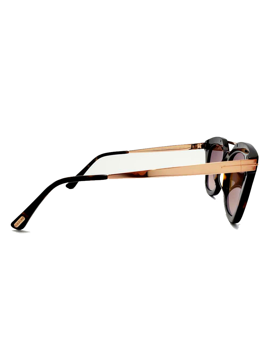 LENTE DE SOL TOM FORD TF575-F-S 52G 49MM CAFE/DORADO