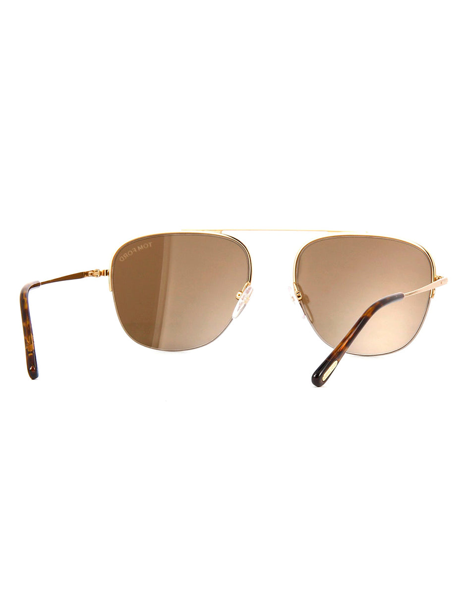 LENTE DE SOL TOM FORD TF667 30G 56M DORADO/CAFE CLARO