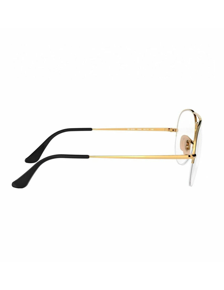ARMAZON OFTALMICO RAY BAN RB6589 2946 59MM NEGRO/DORADO