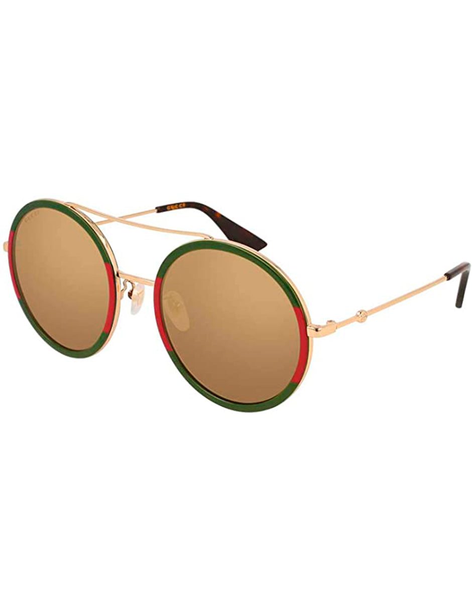 LENTE DE SOL GUCCI GG0061S 012 DORADO/MARRON