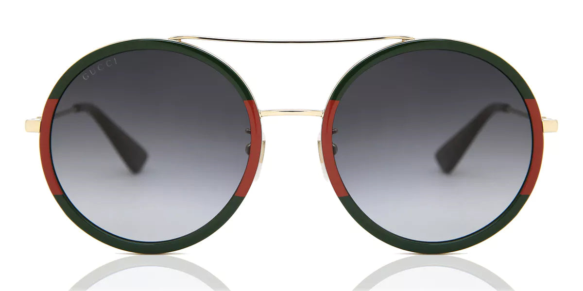 LENTE DE SOL GUCCI GG0061S 003 VERDE,ROJO/DORADO