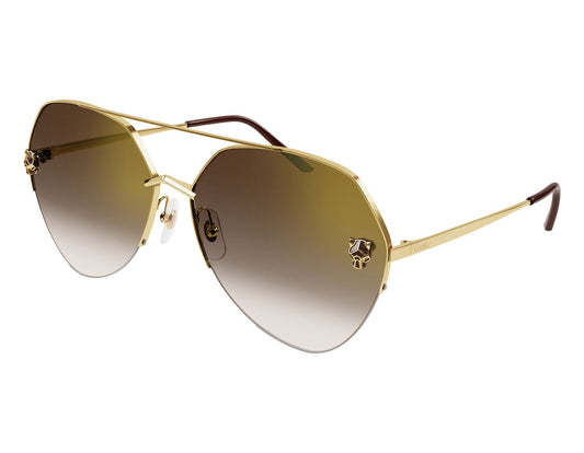 LENTE DE SOL CARTIER CT0355S 002 64MM SINGLE LENS