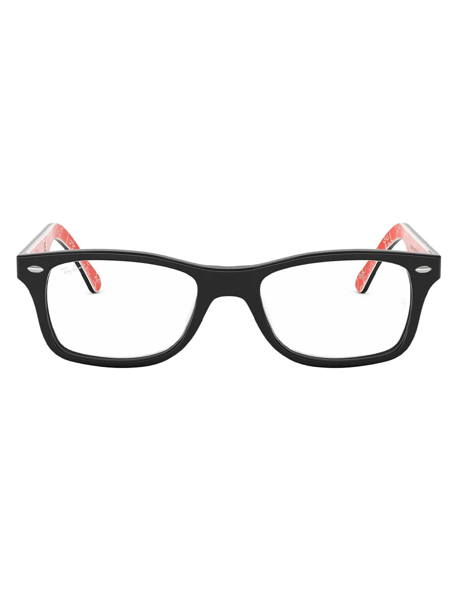 ARMAZÓN OFTÁLMICO RAY BAN RB5228 2479 53MM NEGRO INT ROJO