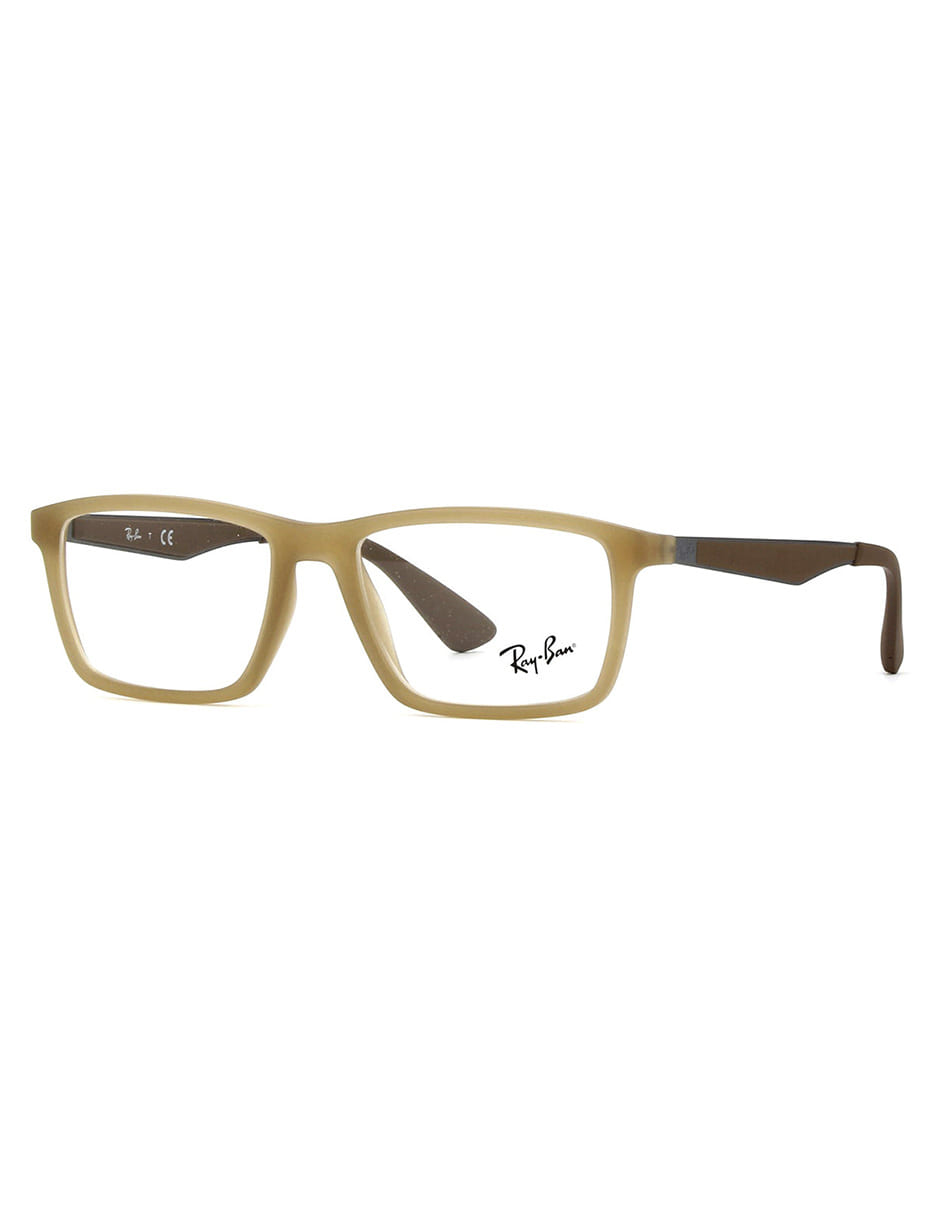 ARMAZÓN OFTÁLMICO RAY BAN RB7056 5646 53MM CREMA, CAFE