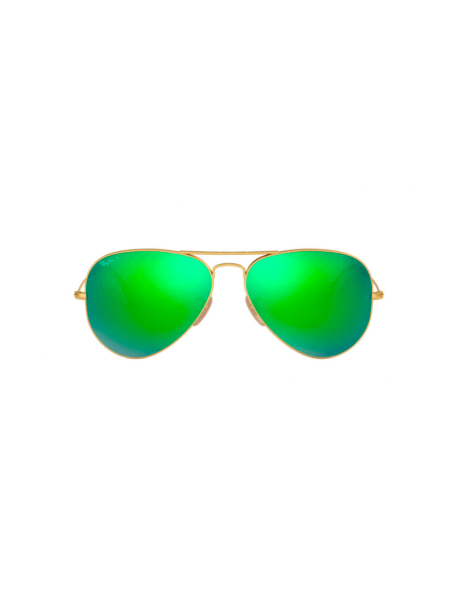 LENTE DE SOL RAY BAN RB3025 112 P9 58MM DORADO CON VERDE