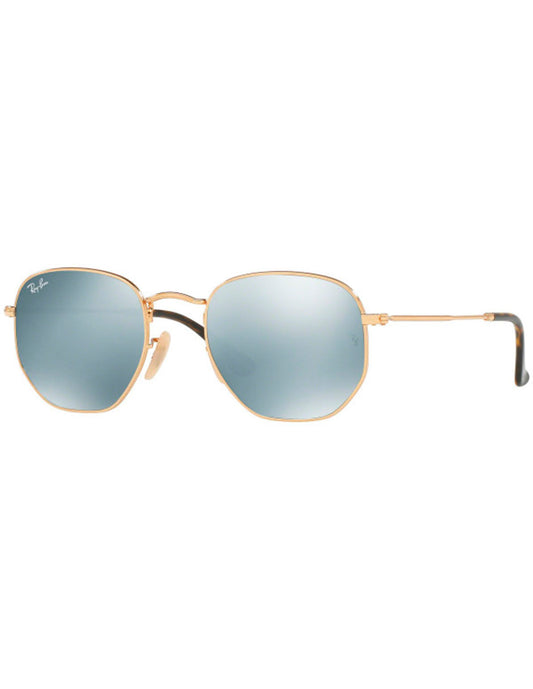 LENTE DE SOL RAY BAN HEXAGONAL FLAT RB3548N 001/30 54-21-145 plata