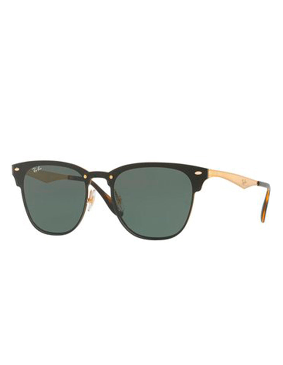 LENTES DE SOL RAY BAN BLAZE CLUBMASTER RB3576N 043/71 47MM G15 DORADO/NEGRO