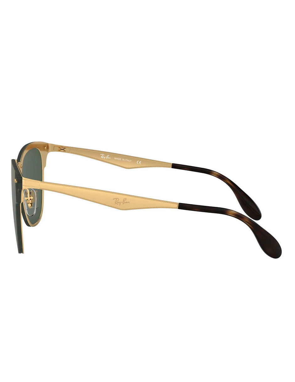 LENTES DE SOL RAY BAN BLAZE CLUBMASTER RB3576N 043/71 47MM G15 DORADO/NEGRO