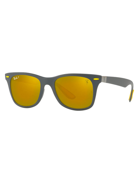 LENTE DE SOL RAY BAN RB4195MF F608/6B 52MM SCUDERIA FERRARI NEGRO DORADO ESPEJO