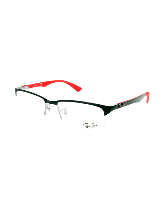 ARMAZON OFTALMICO FIBRA DE CARBONO RB8411 2509 56MM NEGRO ROJO