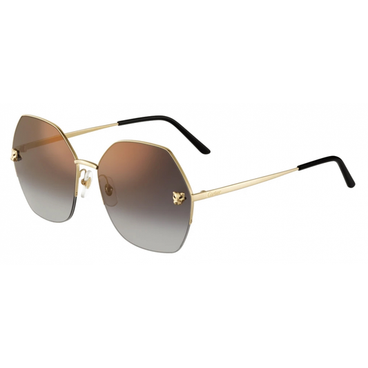LENTE DE SOL CARTIER CT0356S 002 63MM SINGLE LENS