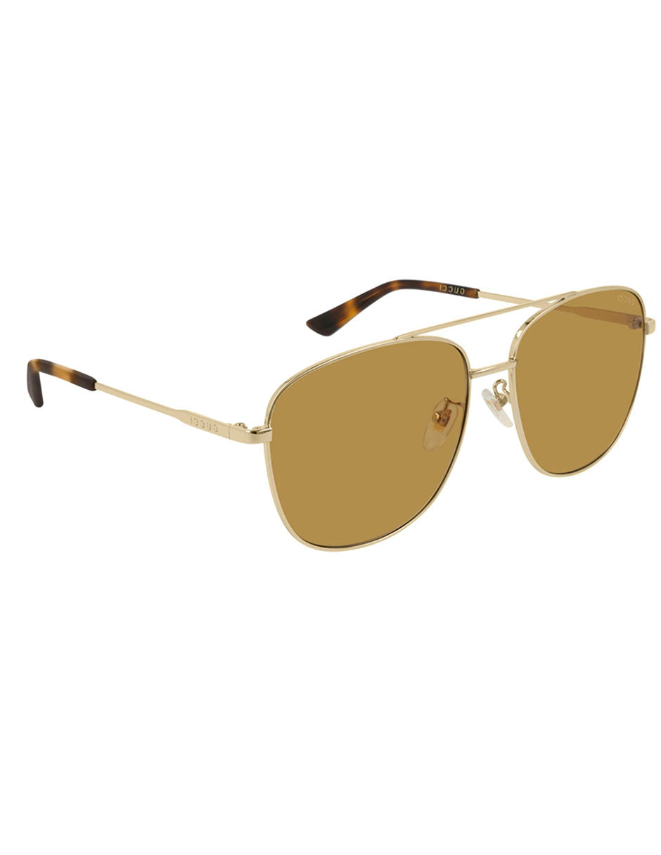 LENTE DE SOL GUCCI GG0410SK 004 61MM DORADO/CAFÉ