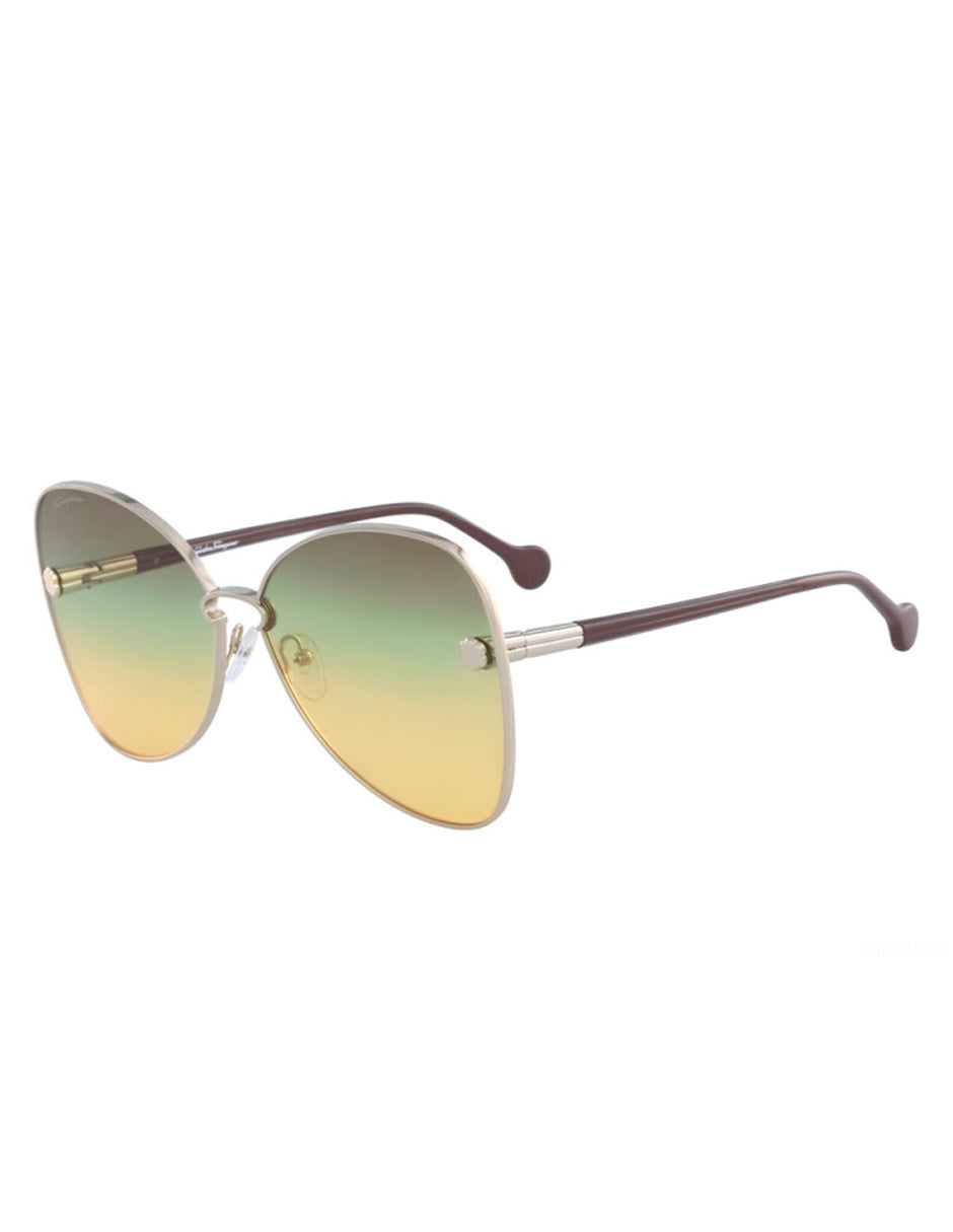 LENTE DE SOL SALVATORE FERRAGAMO FERRAGAMO SF184S 707 64MM CAFÉ