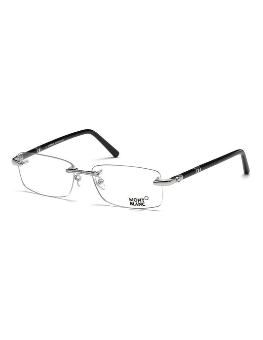 ARMAZON OFTALMICO MONT BLANC MB0476 016 57MM PLATA NEGRO