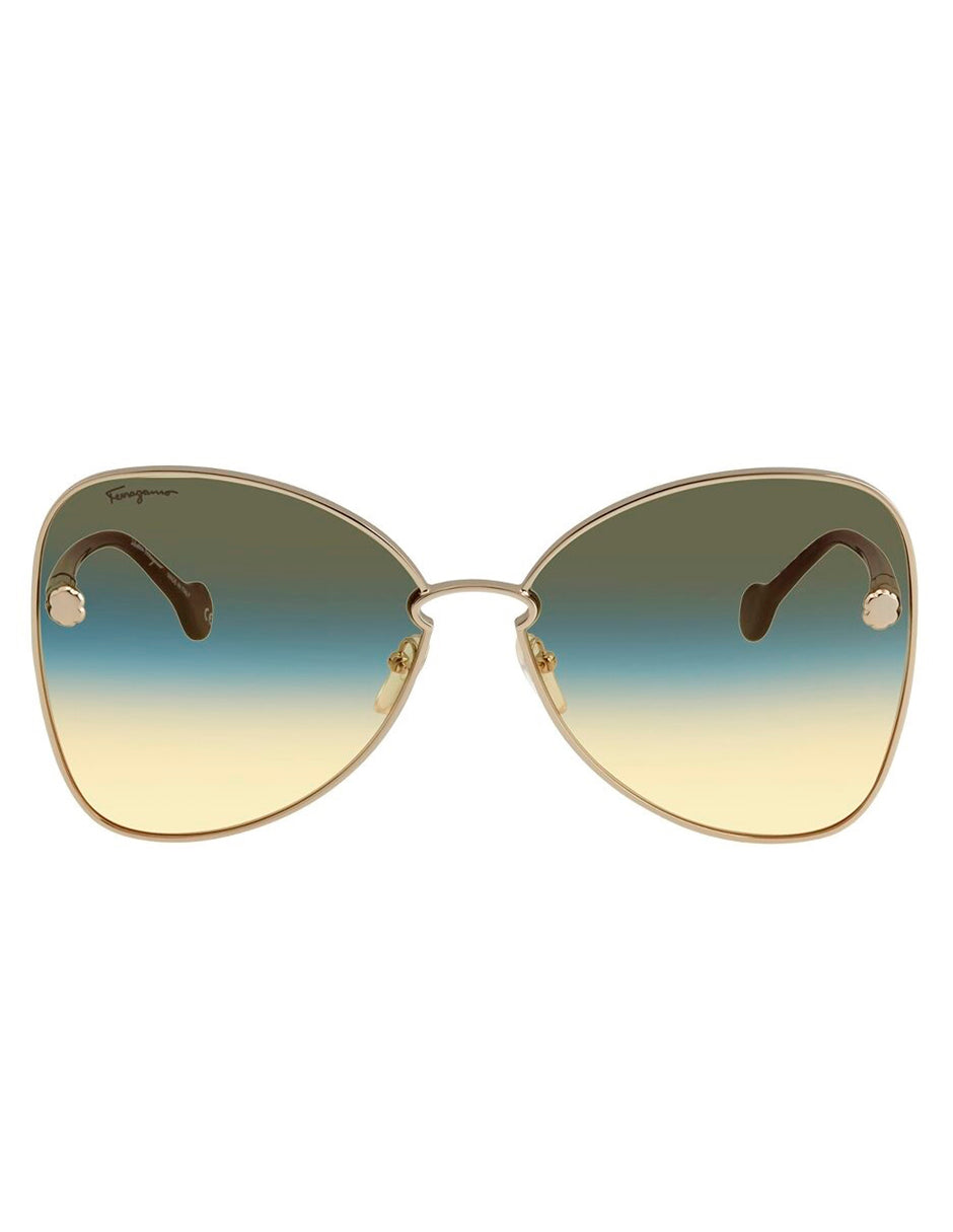 LENTE DE SOL SALVATORE FERRAGAMO FERRAGAMO SF184S 707 64MM CAFÉ