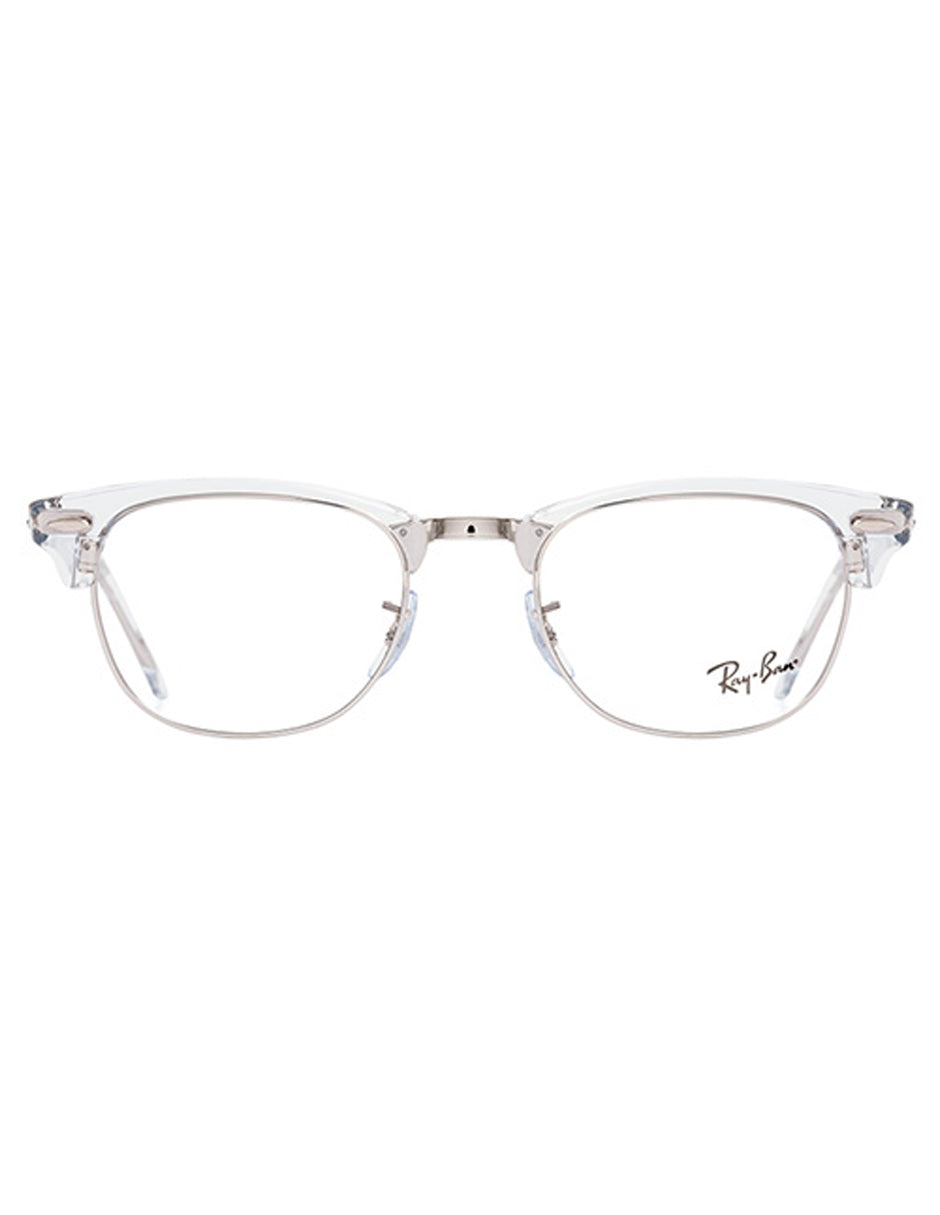 ARMAZÓN OFTÁLMICO RAY BAN CLUBMASTER RB5154 2001 51MM TRANSPARENTE PLATA