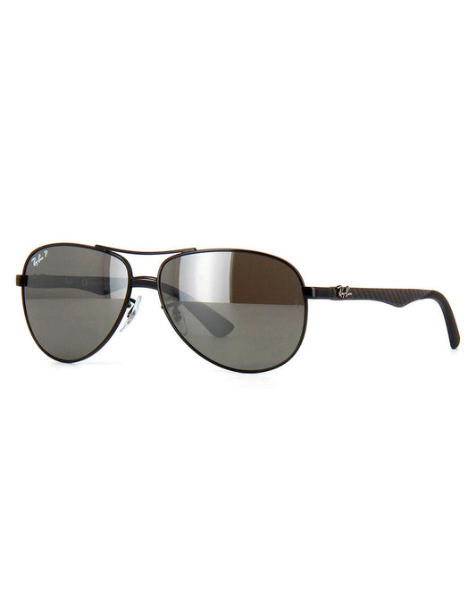 LENTE DE SOL POLARIZADO RAY BAN RB8313 002 K7 61MM NEGRO  GRIS