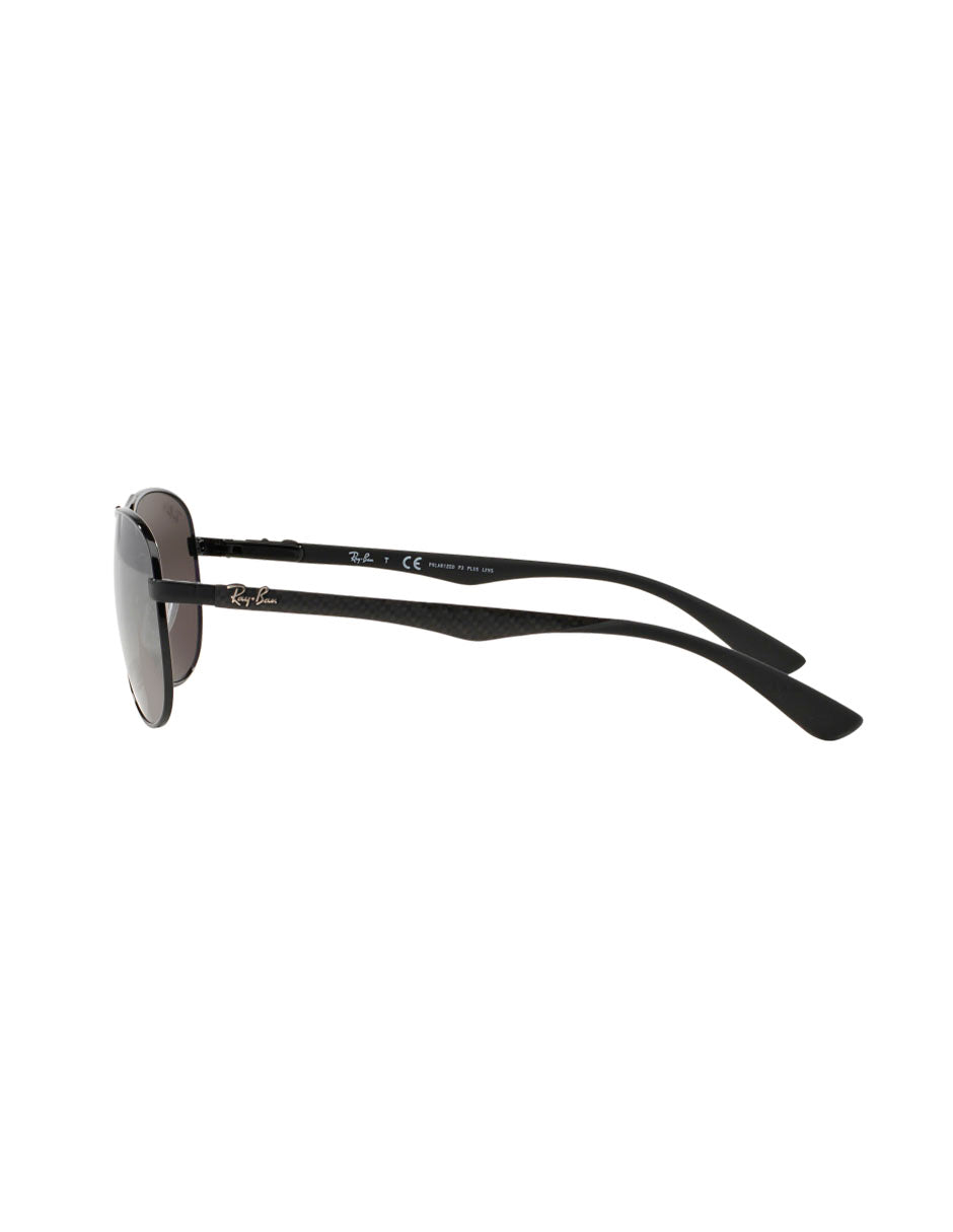 LENTE DE SOL POLARIZADO RAY BAN RB8313 002 K7 61MM NEGRO  GRIS