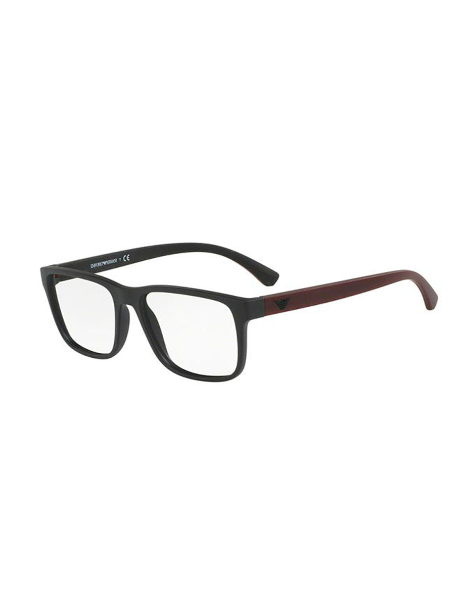 ARMAZÓN OFTÁLMICO EMPORIO ARMANI EA3103 5042 55MM NEGRO ROJO