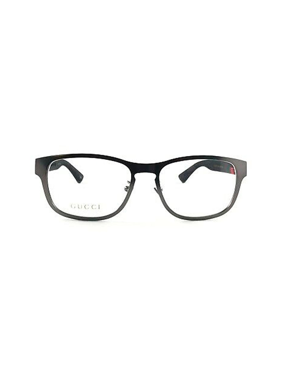 ARMAZÓN GUCCI GG0175O 001 54-17 PLATEADO CON NEGRO