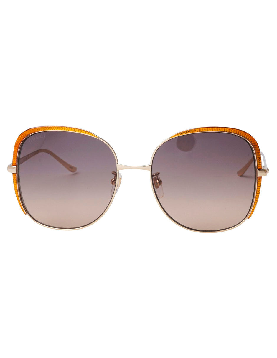 LENTE DE SOL GUCCI GG0400S 002 58MM NARANJA