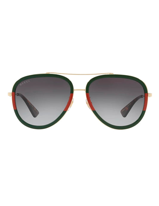 LENTE DE SOL GUCCI GG0062S 003 57MM VERDE/ROJO