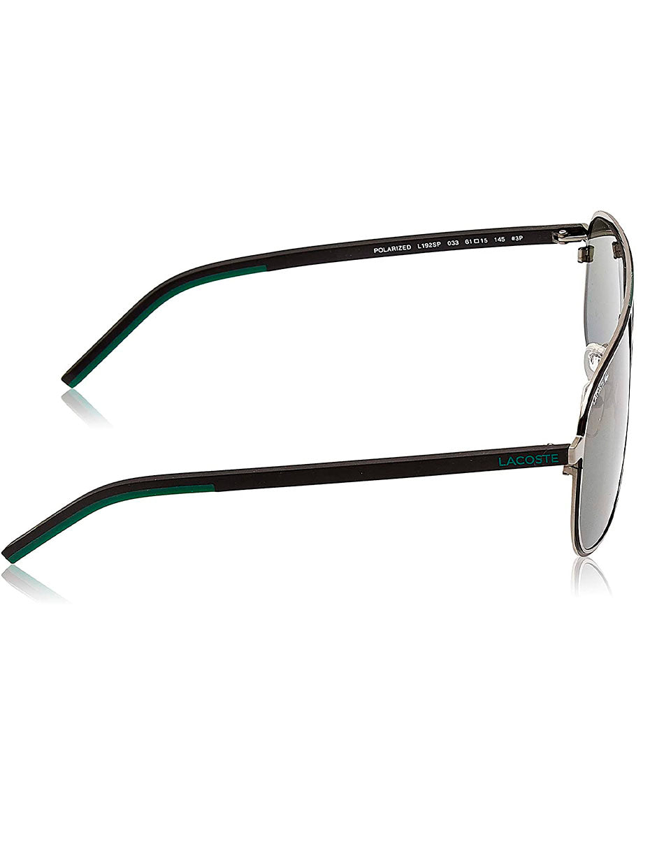 LENTE DE SOL LACOSTE L192SP 033 61MM PLATEADO/NEGRO