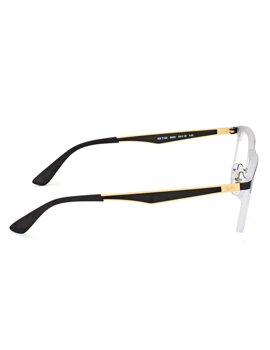 ARMAZÓN OFTÁLMICO RAY BAN RB7163 5680 NEGRO DORADO Mayoreo