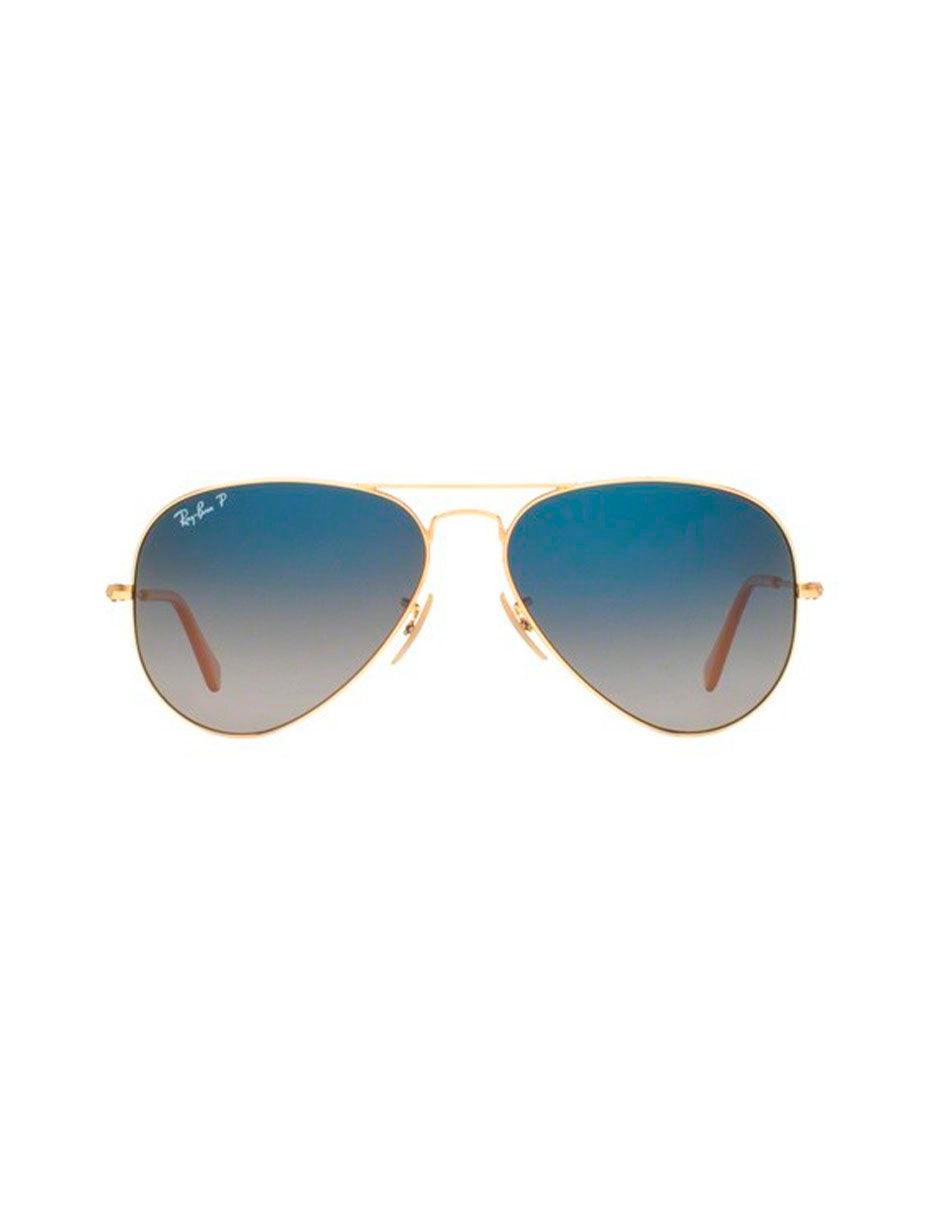 LENTE DE SOL RAY BAN AVIATOR GRADIENT RB3025 001 78 58MM DORADO AZUL