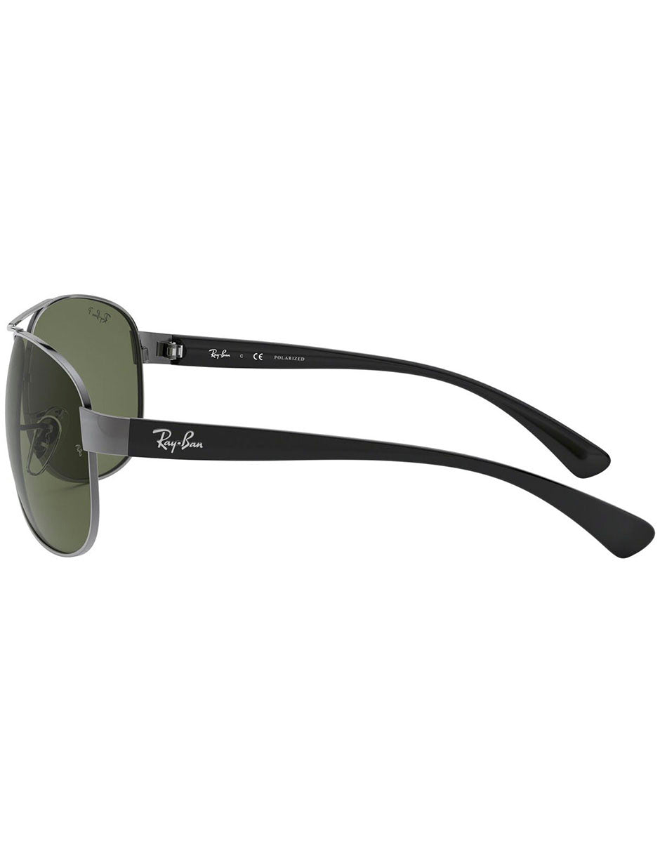 LENTE DE SOL RAY BAN POLARIZADO RB3386 004/9A PLATA/ LENTE VERDE