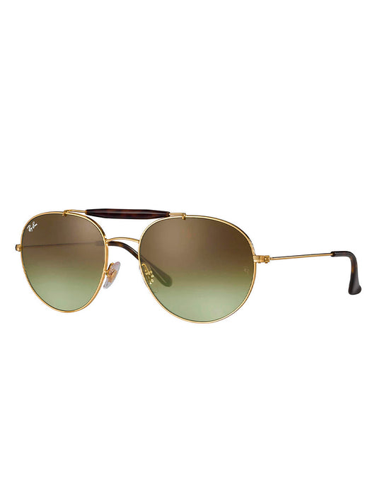 LENTES DE SOL RAY BAN RB3540 001/A6 56MM DORADO/LENTE VERDE