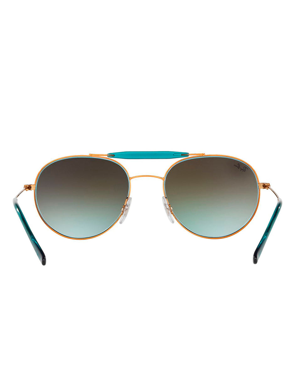 LENTES DE SOL RAY BAN RB3540 198/7Y 56MM DORADO/TURQUESA