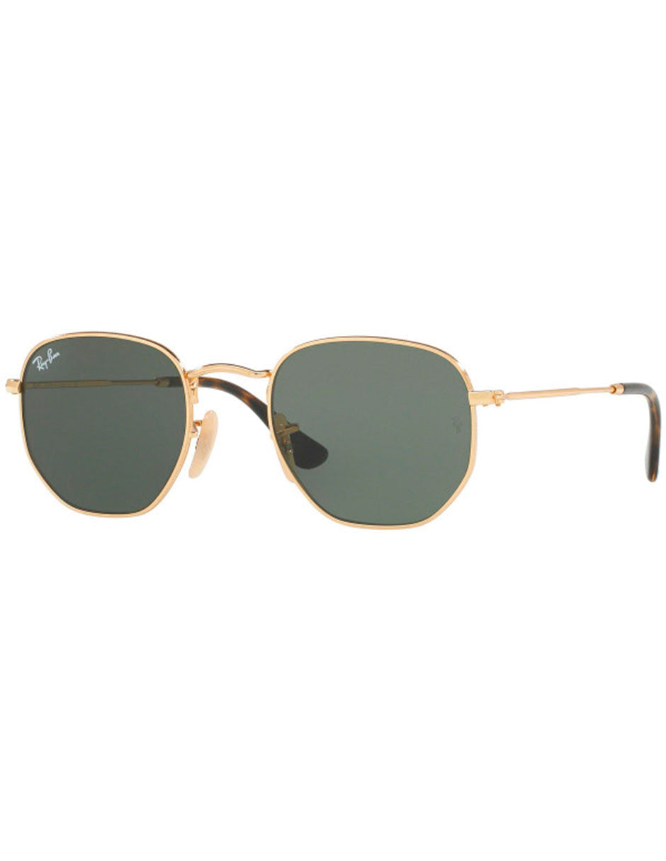 LENTE DE SOL RAY BAN HEXAGONAL FLAT RB3548N 001 51MM G15 DORADO