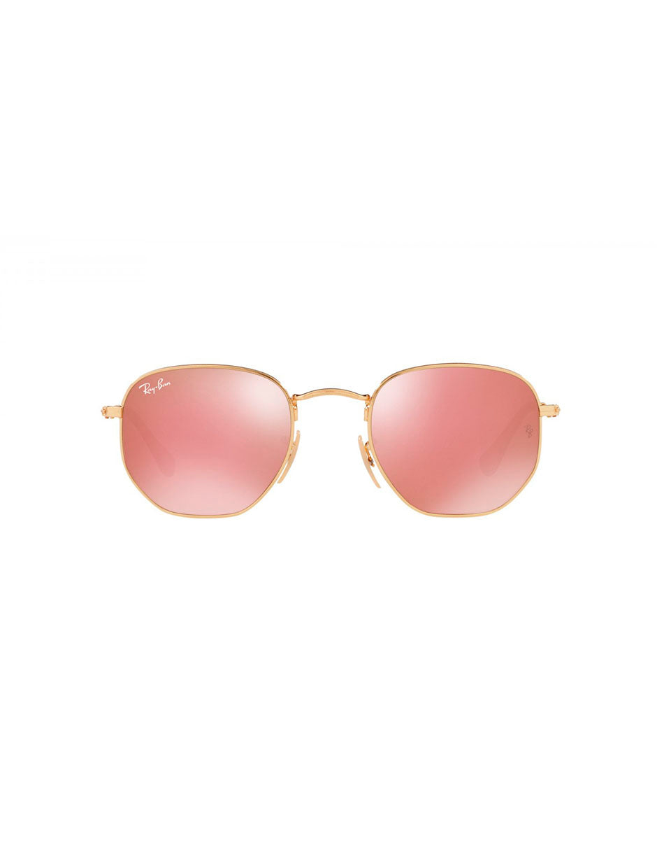 LENTE DE SOL RAY BAN HEXAGONAL FLAT RB3548N 001/Z2 54MM ROSA