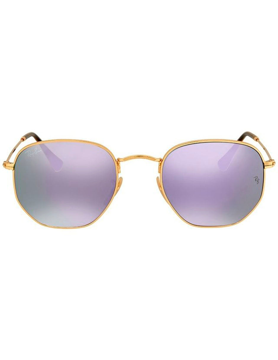 LENTE DE SOL RAY BAN HEXAGONAL FLAT RB3548N 001/8O 54MM LILA