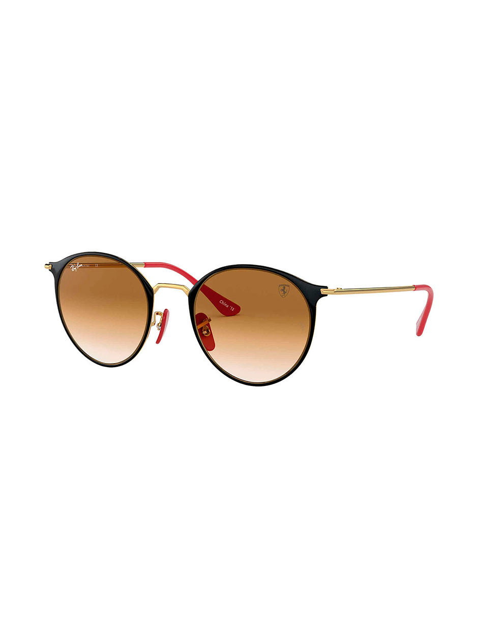 LENTE DE SOL RAY BAN RB3602M F02151 SCUDERIA FERRARI 52MM NEGRO/CAFÉ DEGRADADO