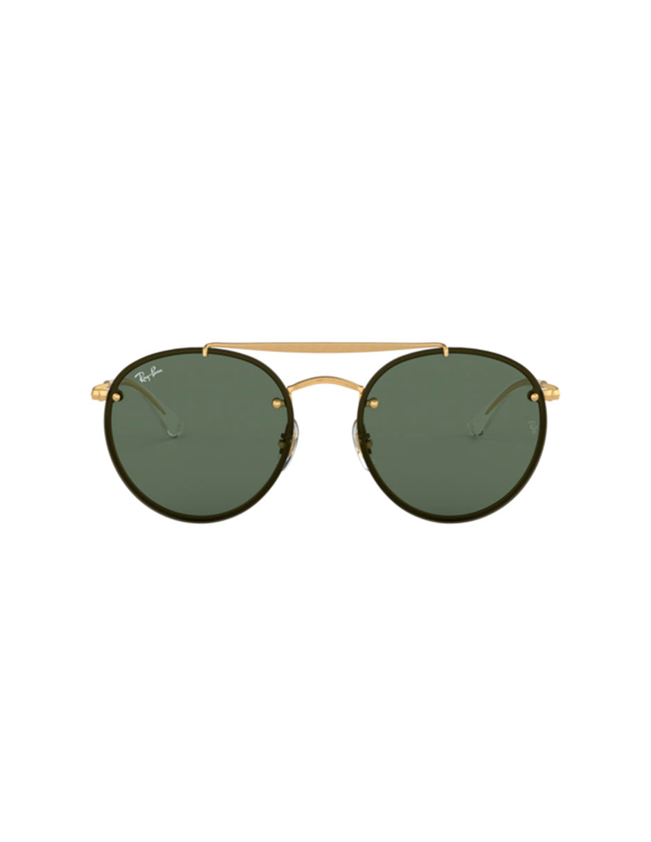 LENTE DE SOL RAY BAN BLAZE ROUND DOUBLE BRIDGE RB3614N 914071 DORADO G15